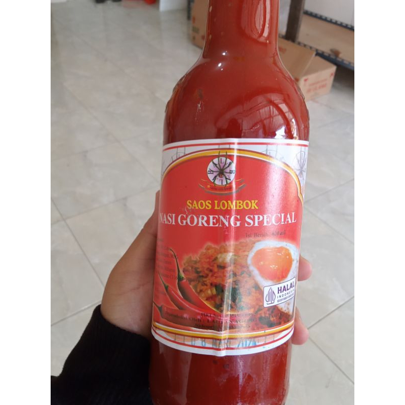 

Ready Saos Lombok kemasan botol kaca | Saos nasi goreng spesial