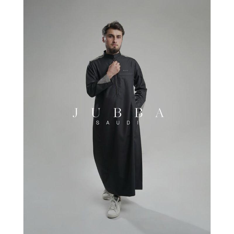 Jubba Saudi Samase T-015P Jubah Pria Dewasa Lengan Panjang Jubah Saudi