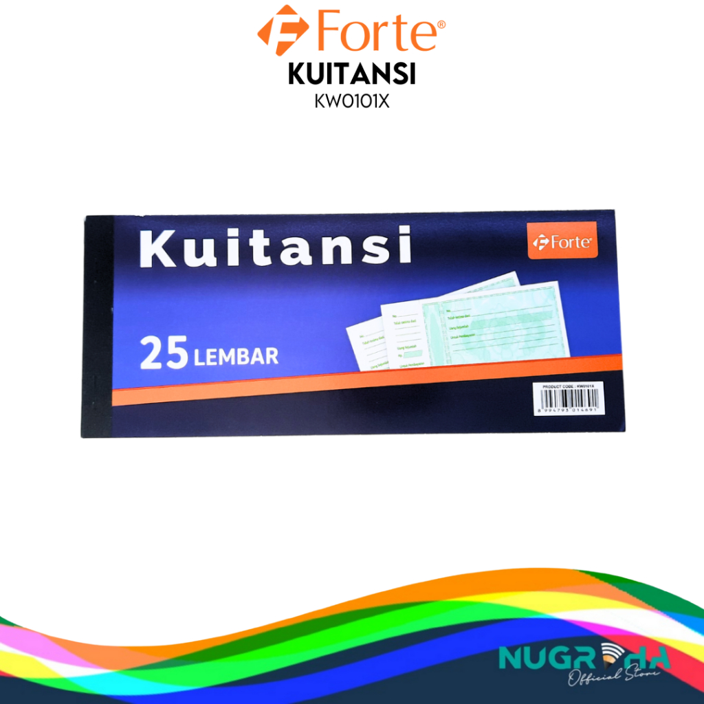 

Buku Kuitansi Kwitansi Kecil Forte 25 Lembar KW0101X
