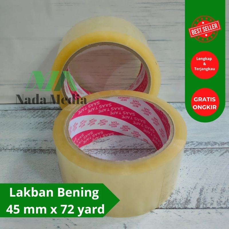 

Lakban Bening Murah / lakban transparan 45 mm x 72 Yard