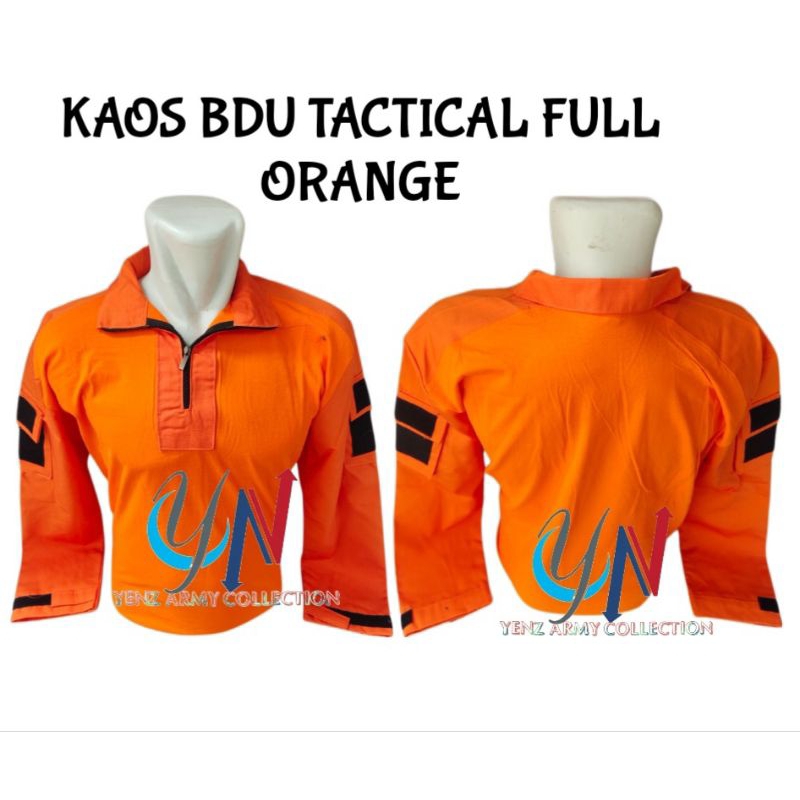 Kaos bdu tactical full orange oren