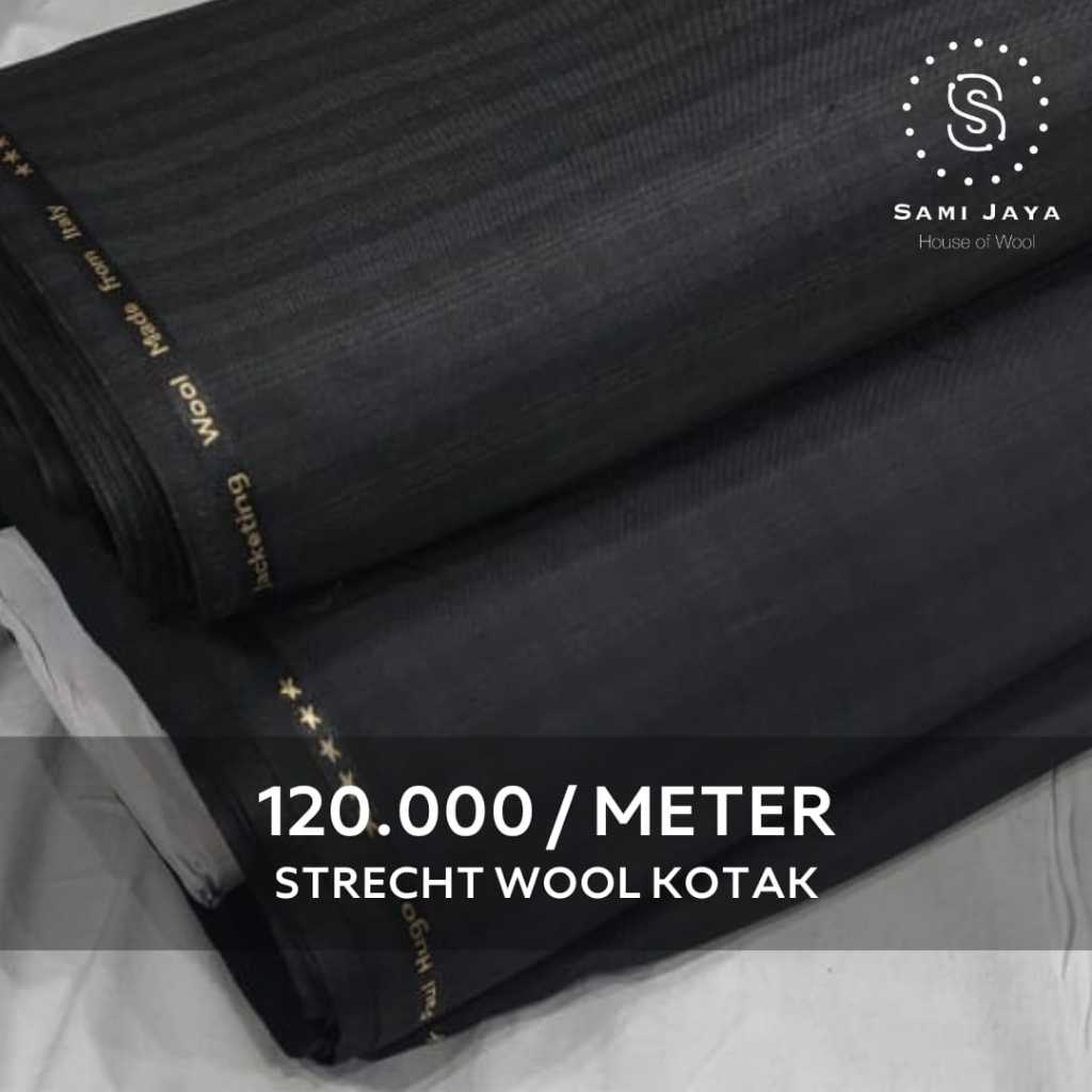 Kain Bahan Jas & Celana Wedding Strecht Wool Kotak