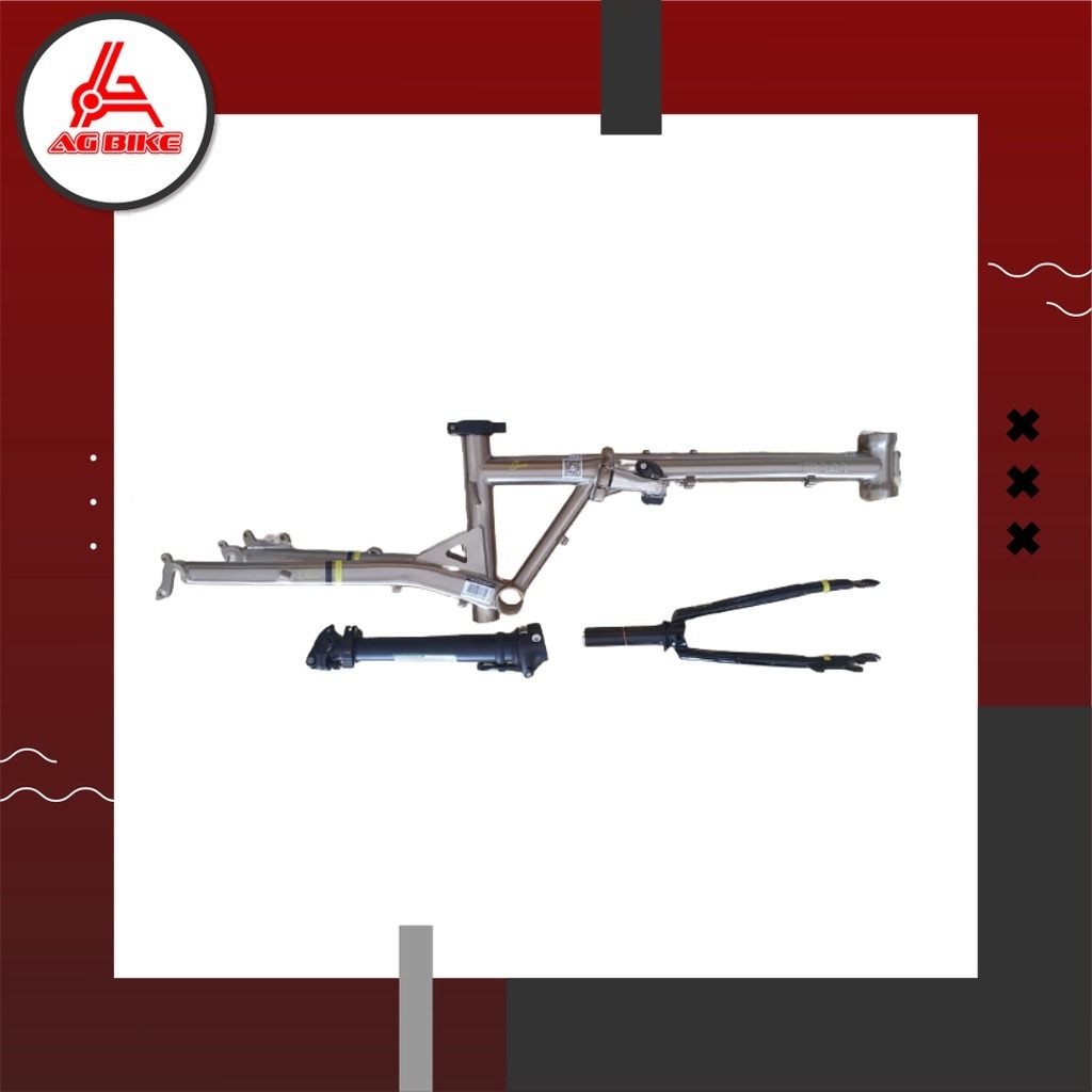 Frame Set Fnhon Gust 20" Titanium Discbrake 20 22 inch plus Handlepost HP not Brompton