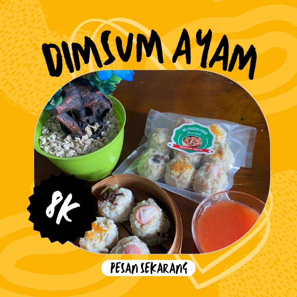 

Dinsum Ayam Halal isi 4pcs sudah termasuk saos RR frozen Food