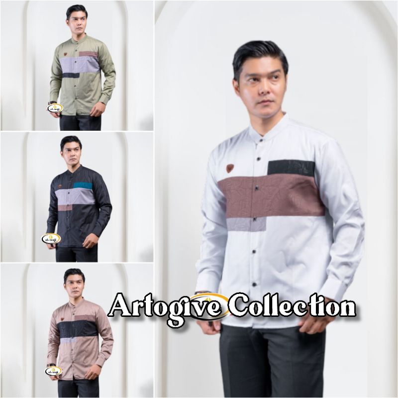 Baju Koko Pria Gus Azmi Syubbanul Muslimin Kombinasi Hadroh Azzahir Koko F&R KEMEJA KOKO PRIA BAJU K