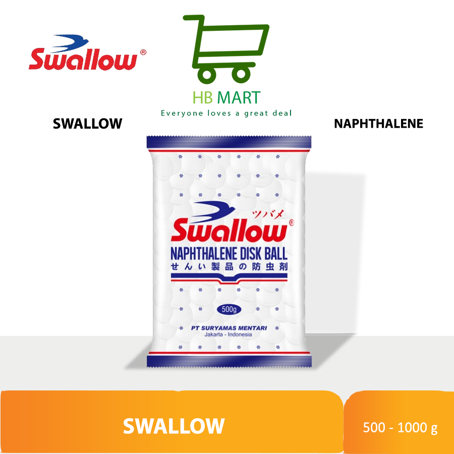 KAMPER KAPUR BARUS SWALLOW NAPHTHALENEDISK BALL 500GR