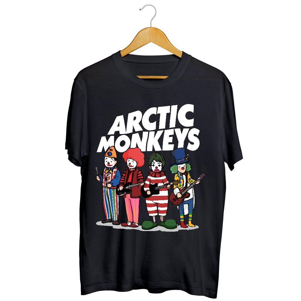 KAOS BAND ARCTIC MONKEYS BADUT/tshirt musik rock n roll artic monkey baju distro unisex KAOS BAND VI