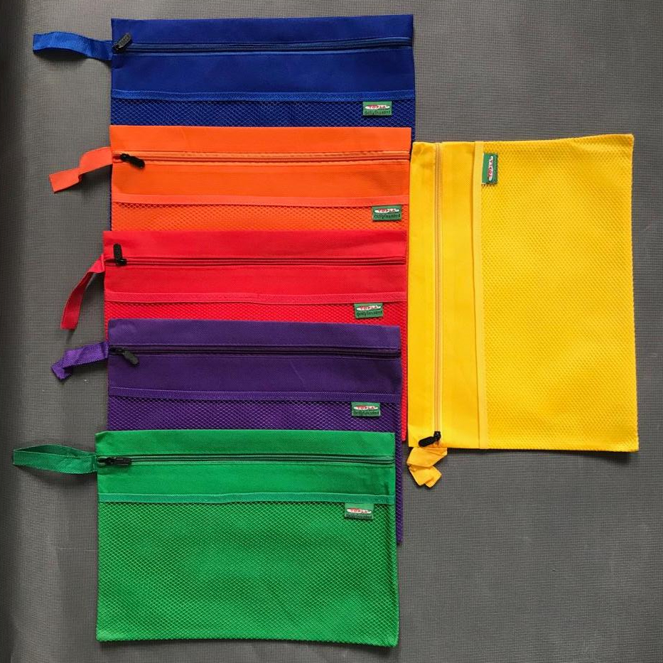 Zipper Pocket Kain F4 / Zipper Kain  / Map Resleting Folio Bahan Kain / Merek Topla