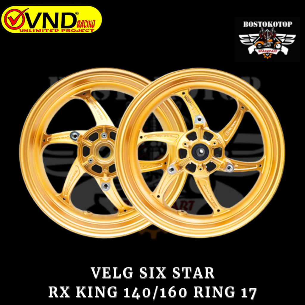 VND Velg Pelg Racing Yamaha RXK RX King Tipe Six Star Palang 6 Ukuran 140 160 Ring 17 Original