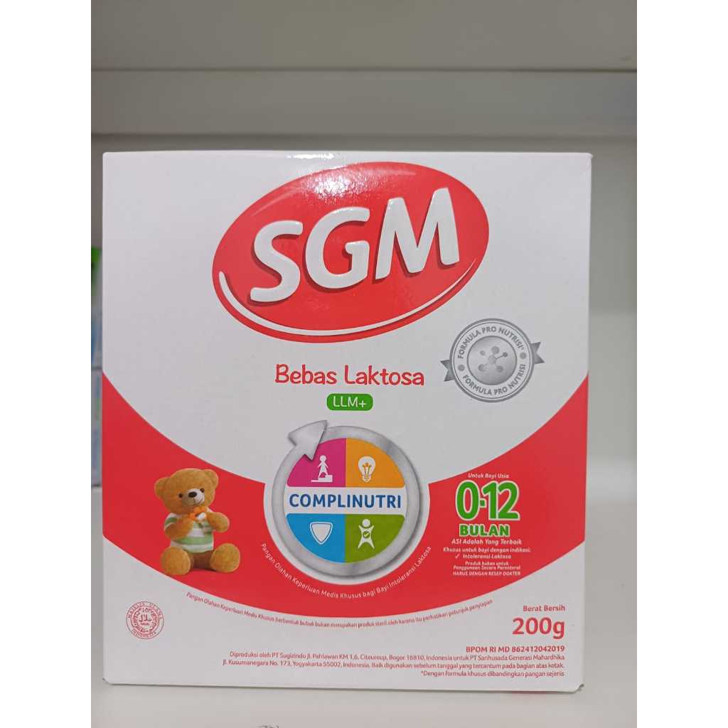 SGM LLM Bebas laktosa 0-12 bulan/ meredakan diare bayi 200gr