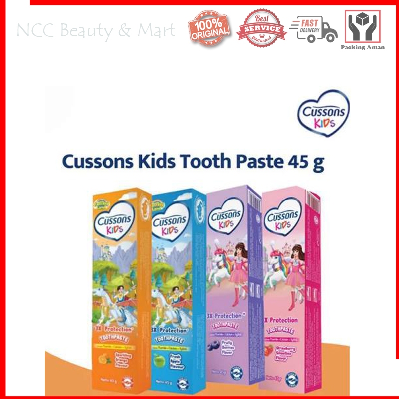 * NCC * Cussons Pasta Gigi Anak Kids Toothpaste Strawberry Apel Berries Cusson Cusons Sugar Free
