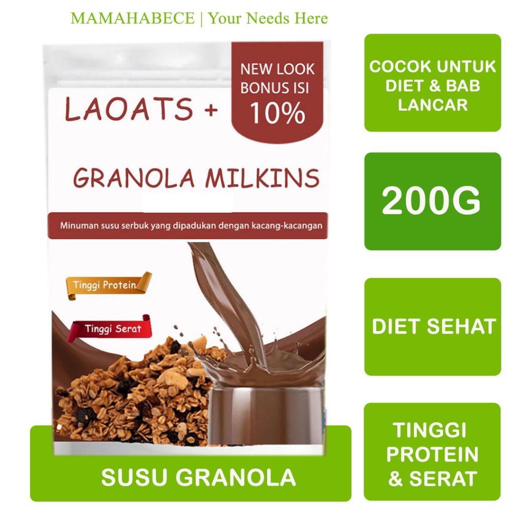 

Minuman Pelangsing Badan Bpom granola diet penurun berat badan minuman diet pelangsing badan Laoats (200G)