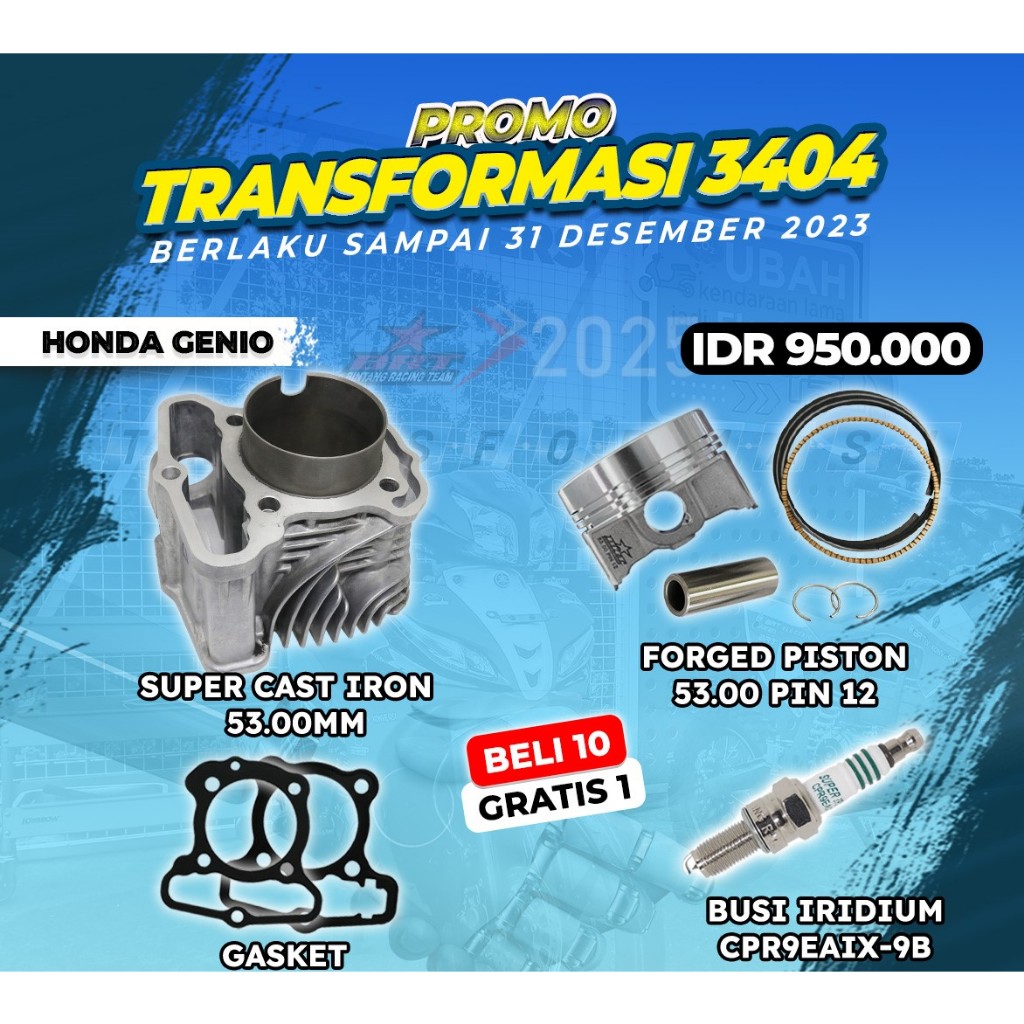 BLOK PISTON BRT HONDA GENIO 53 MM