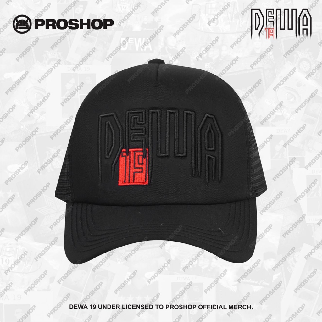 Proshop | Dewa 19 Logo Black Hat | Topi Pria Topi Distro | Hitam