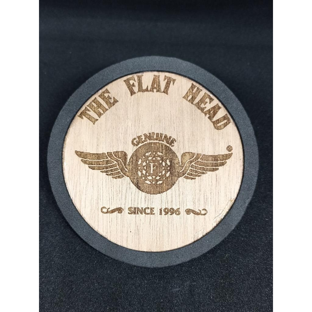 Wood Coaster - The Flat Head 10 cm