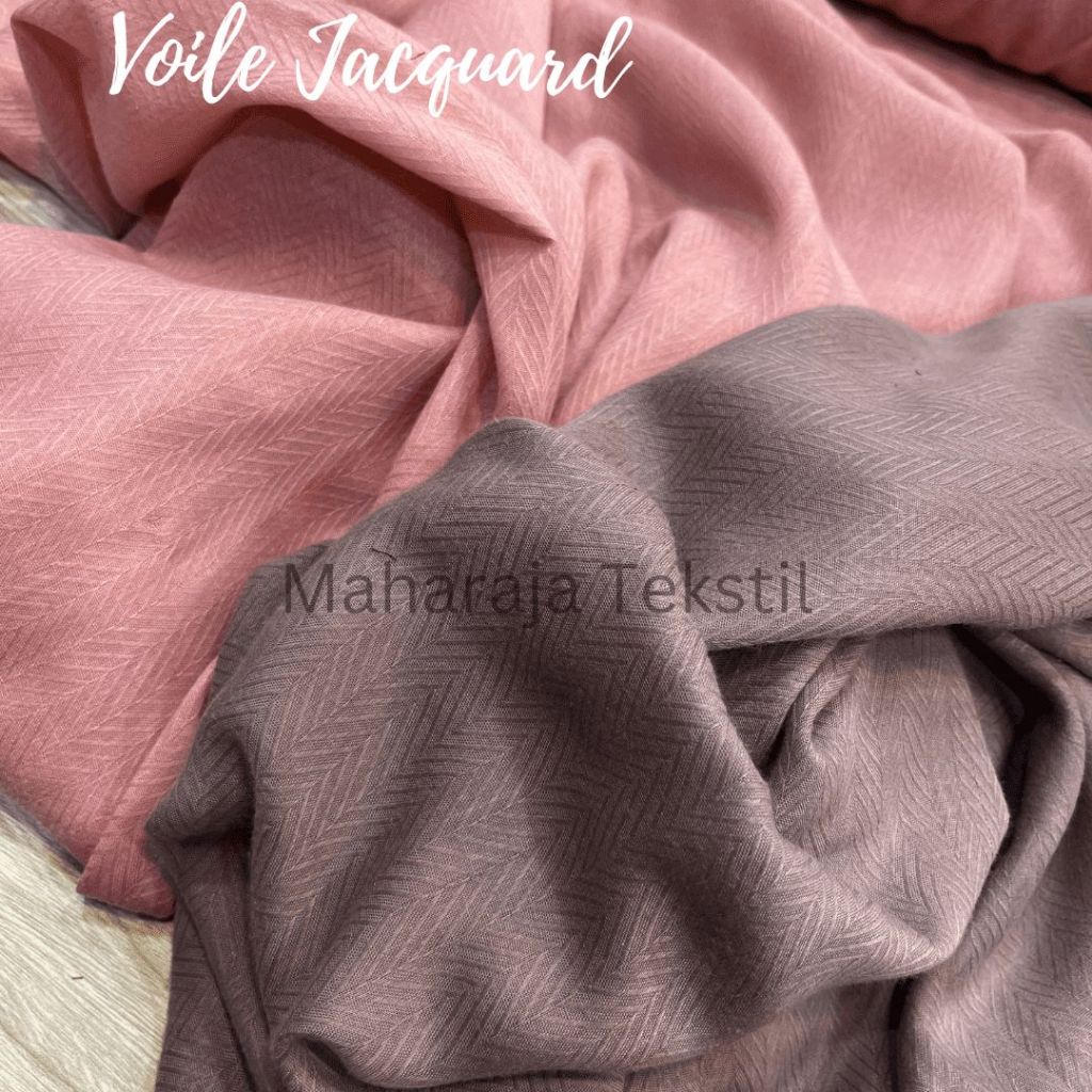 Bahan Kain Voile Jacquard Premium / Voile Motif Premium / Katun Voile Jacquard / Kain Voal Motif Jac