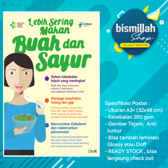 Poster sering makan Buah & Sayur