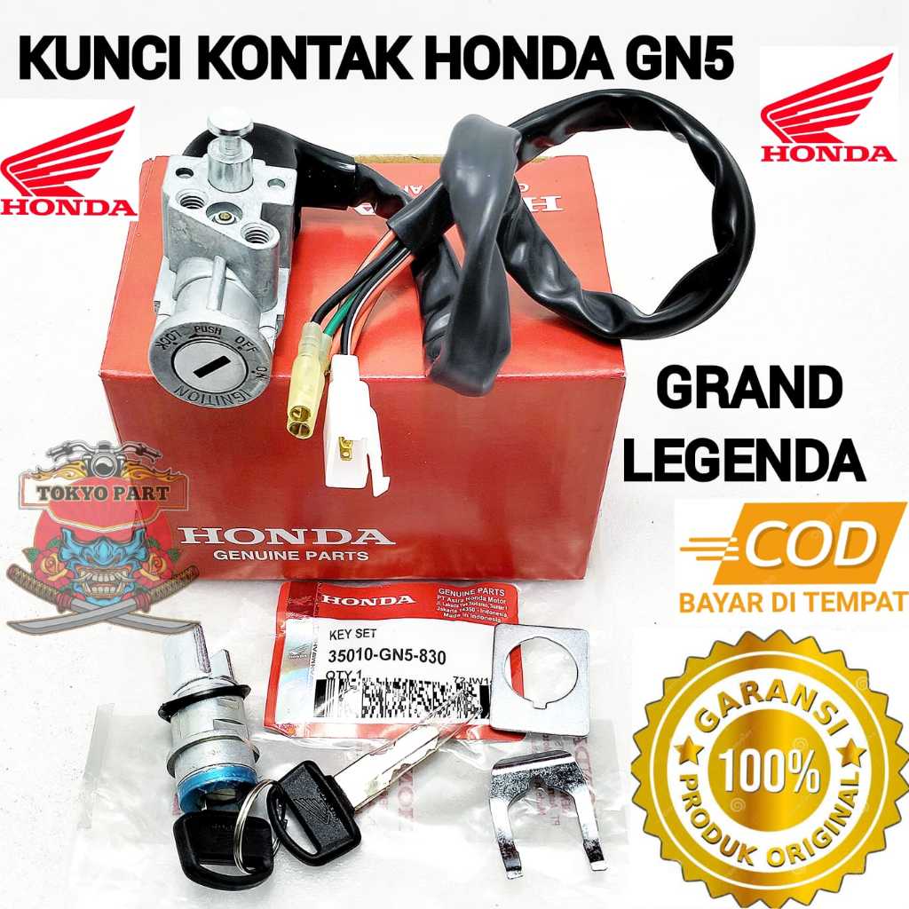 KUNCI KONTAK ASSY KEY SET KONCI KONTAK ORI HONDA AHM GN5 PLUS KUNCI JOK KUALITAS 100% ASLI ORIGINAL 