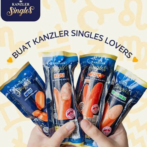 

↔✢❅ Sosis Kanzler Singles 65gr / sosis anak / sosis anti GTM / Snack Anak / Cemilan Anak / Sosis Kanzler Singles 65Gr Best Terlaris