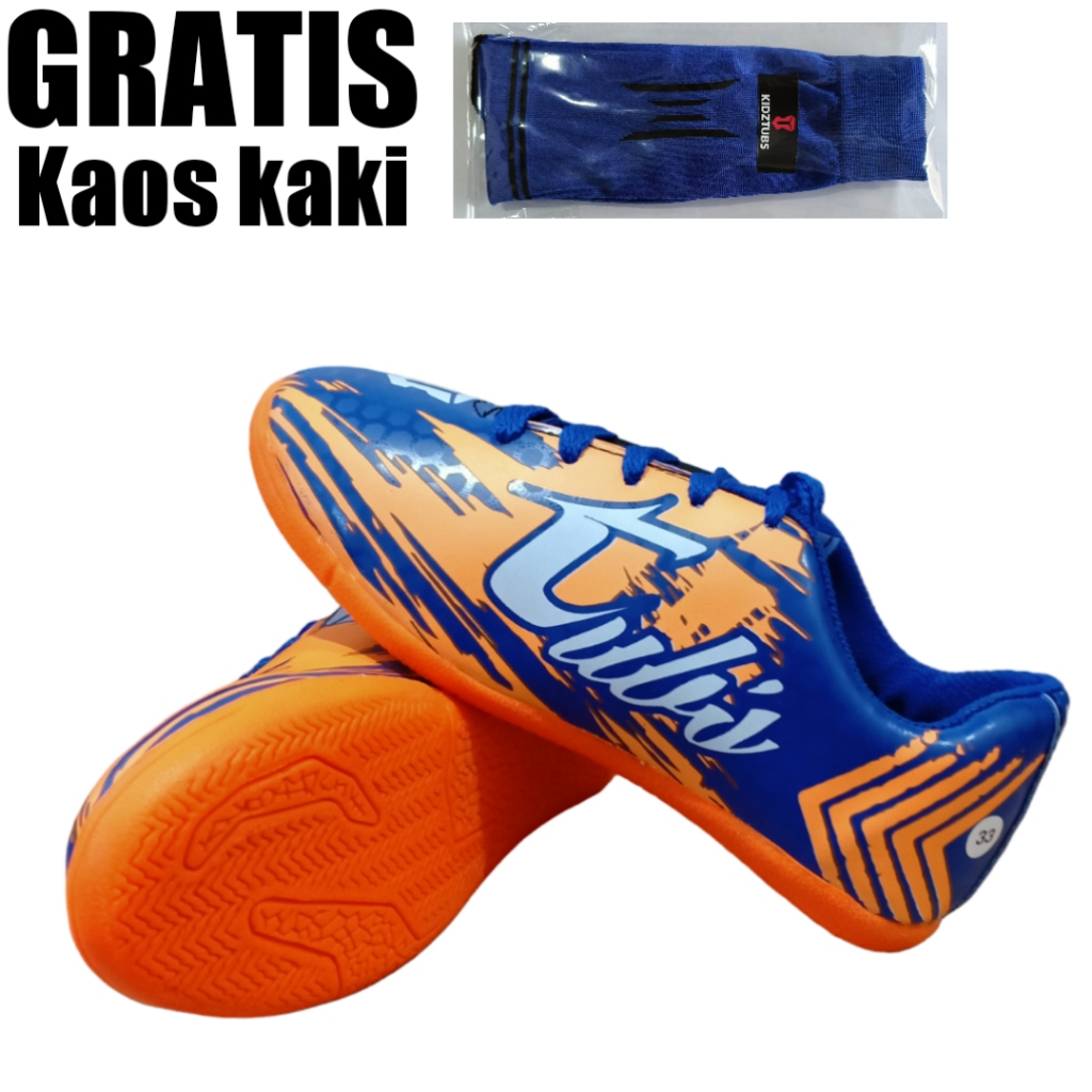 Sepatu Futsal Anak Laki Laki Perempuan Umur 2-10 Tahun PAUD Tk SD SMP 1 2 3 4 5 6 7 8 9 0 Tahun-KIDZ