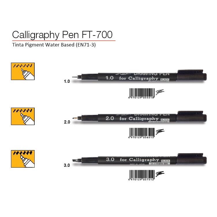 

Pulpen Kaligrafi/ Calligraphy Pen Snowman FT-700 - Hitam