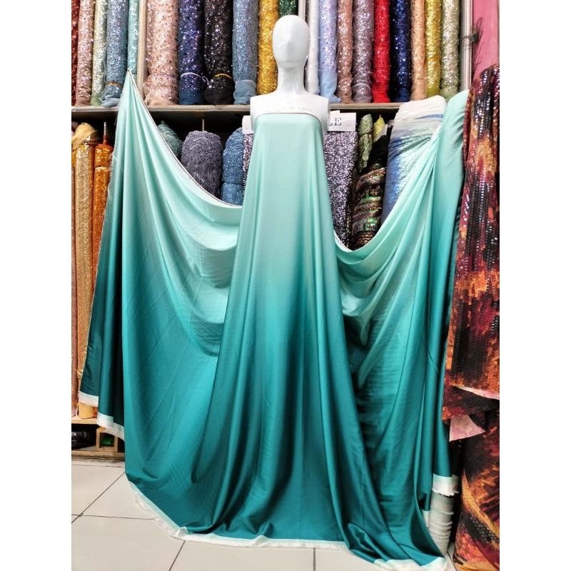 Bahan / Kain Saten Gradasi Armany Silk | Armany Silk Gradasi Premium
