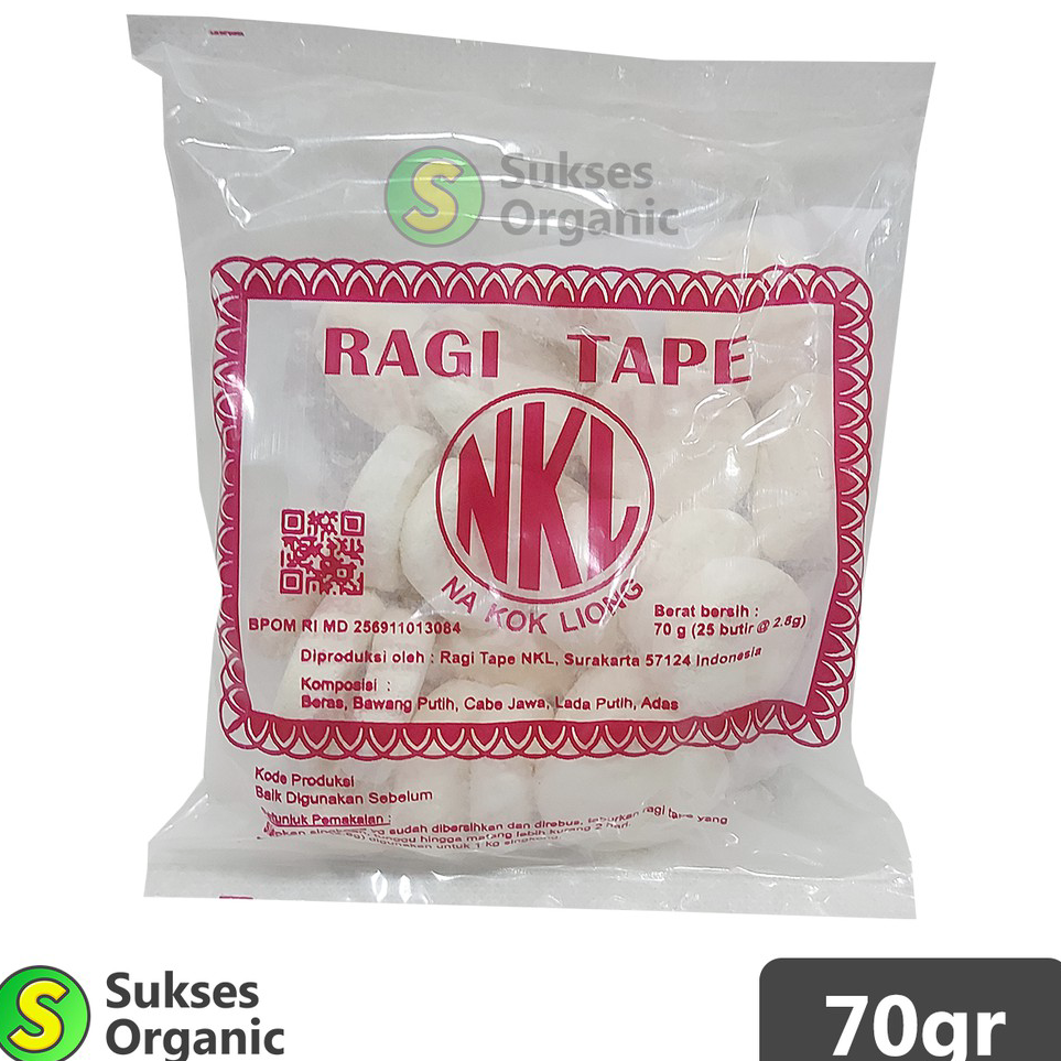 

➣✷✮ Ragi Tape NKL 25 Butir 70gr Na Kok Liong Ready Stock