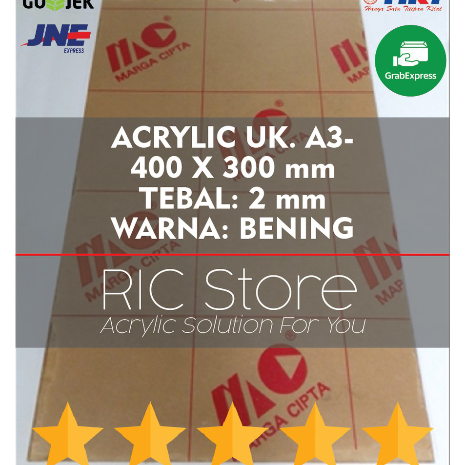 

Terkini Acrylic / Akrilik Lembaran Uk. A3 - 40X30 Tebal 2mm BENING Terkini
