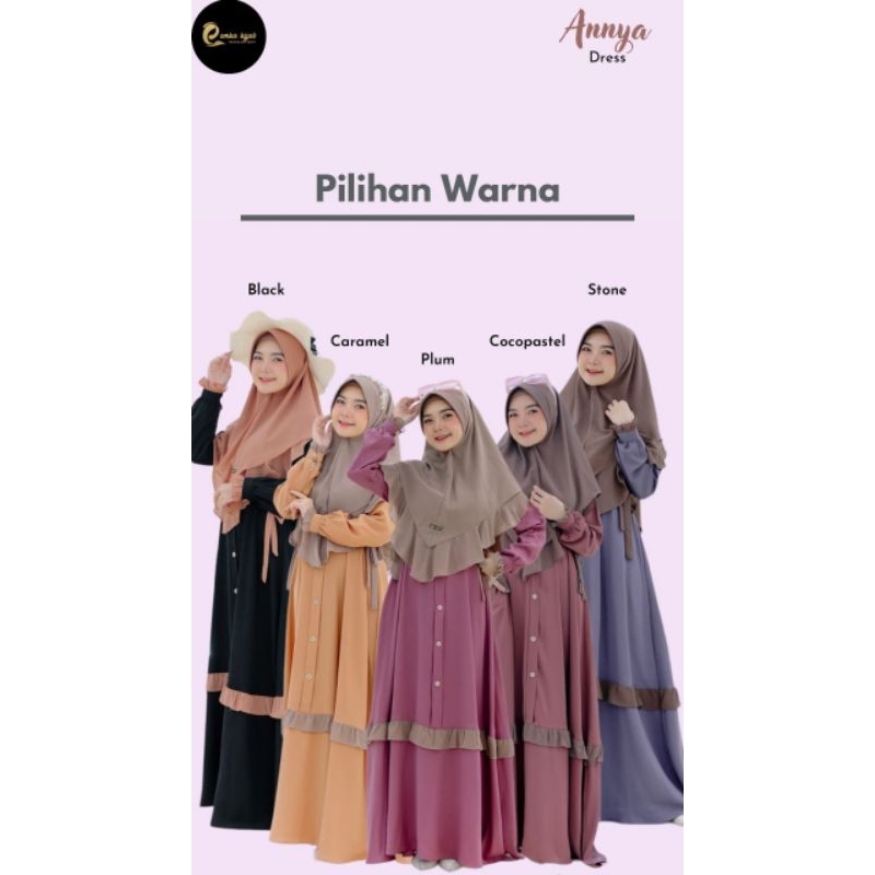 RIHAIA | Annya Dress Set Pashmina / Khimar by Emka Hijab