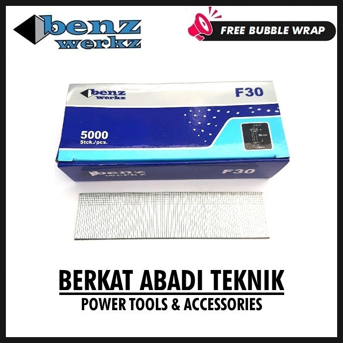 

BENZ KODENKI F30 MO Isi Staples Mesin Paku Tembak Lurus Mata Air Nailer Nail Gun Angin Stapler F 30 30MO