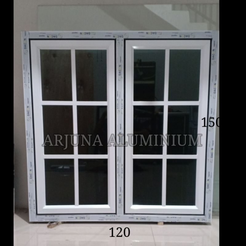 Jendela Aluminium Gandeng 1 Set 120x150