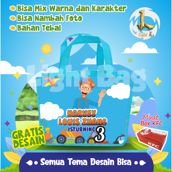 

TAS SOUVENIR ULTAH BLIPPI CUSTOM/TAS SOUVENIR PREMIUM /GRATIS DESAIN/BONUS FOTO ANAK/GOODIE BAG CUTE BLIPPI/TAS ULANG TAHUN BLIPPI/TAS ULTAH CUSTOM / TAS SOUVENIR 2 HARI JADI/ TAS ULTAH / TAS ULANG TAHUN / BISA TAMBAH FOTO ANAK