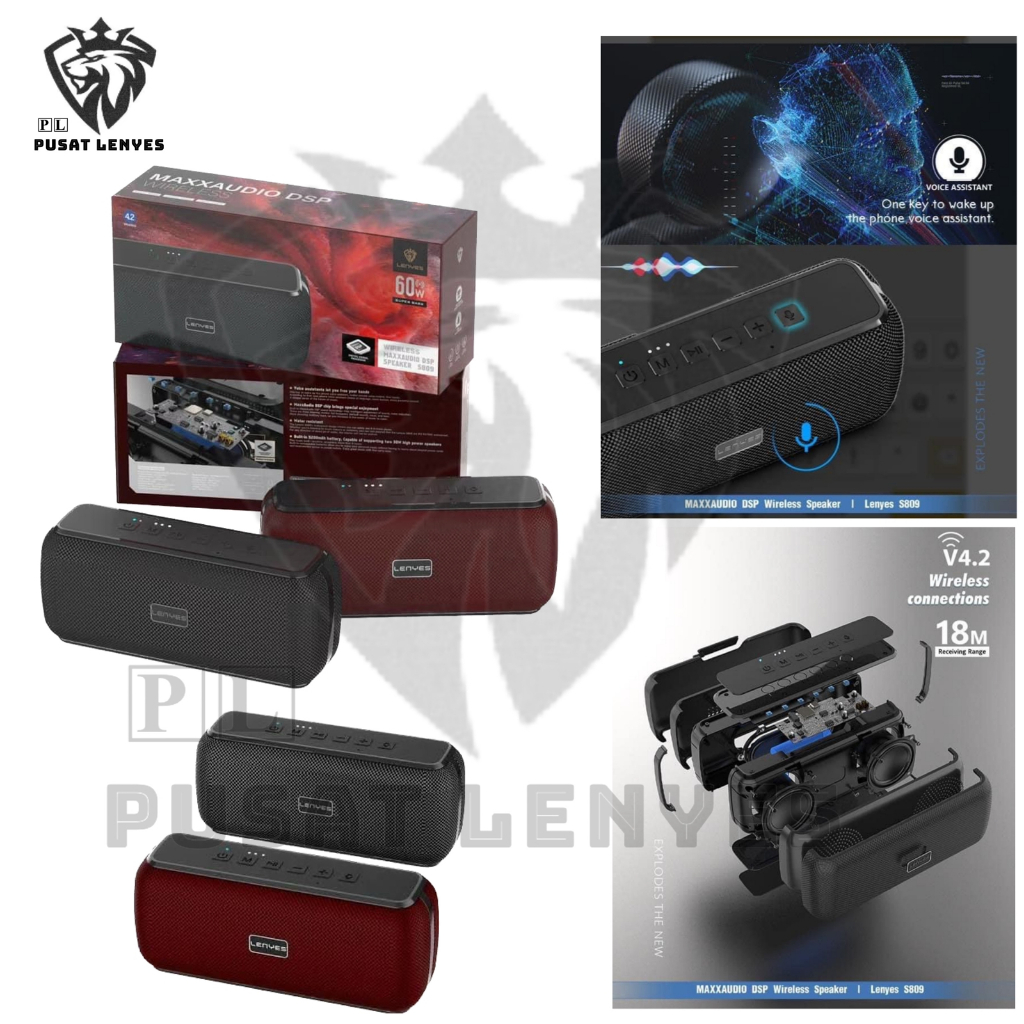 S809 - Speaker Lenyes Portable S-809 Max Audio DSP wireless bluetooth hifi stereo speaker powerfull 