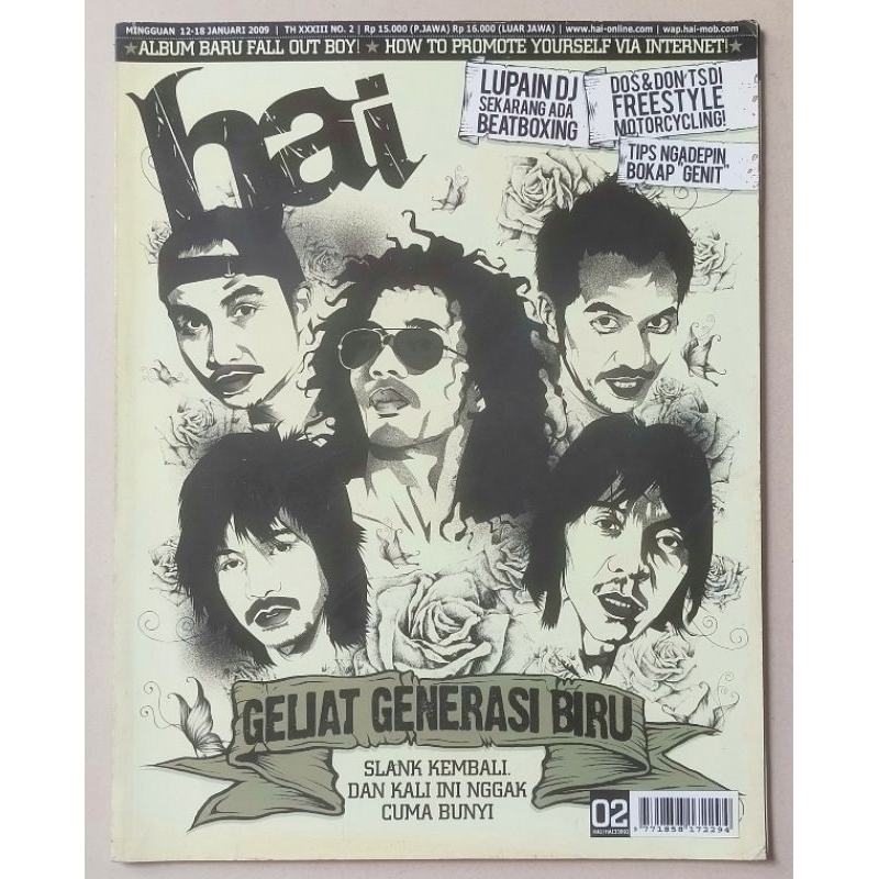 Majalah Hai 12 Januari 2009 : SLANK Generasi Biru - Pin Up Coldplay