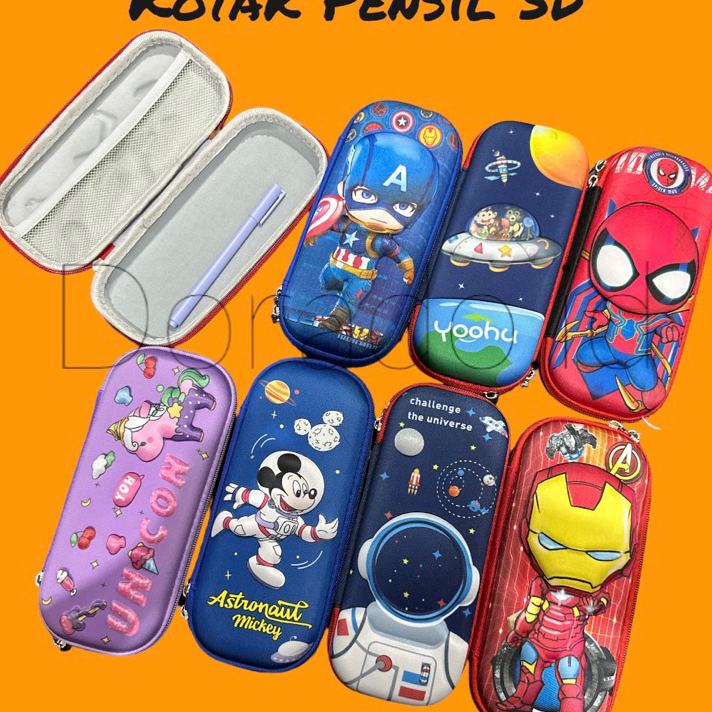

➸➚✣ Tempat pensil kotak pensil 3D Karakter