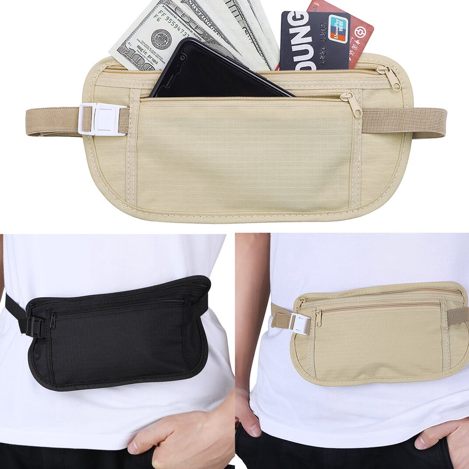 Dijual Murah COD ✅ Tas Pinggang HP Dan Dompet Travel Anti Maling Pria Dan Wanita cocok untuk olahrag
