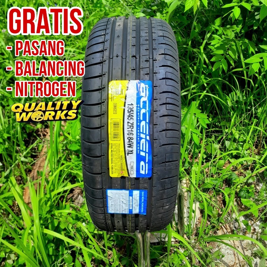 BAN MOBIL TIPIS RING 16 UKURAN 195 45 R16 ACCELERA PHI-R TUBLLES 195/45 R16