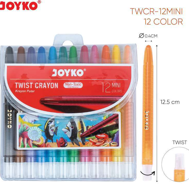 

Bestseller Crayon Putar Titi Joyko 12 Mini Best
