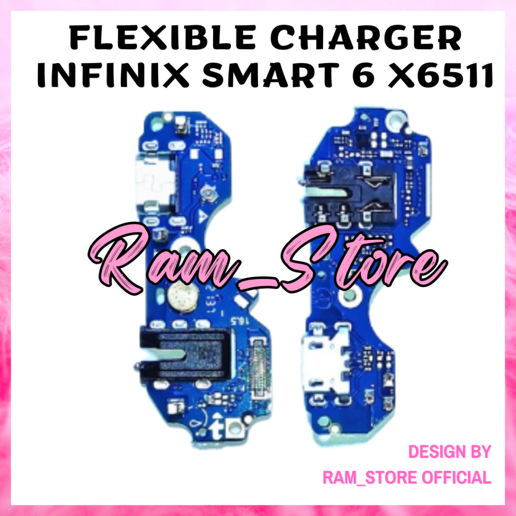Konektor Cas Board INFINIX SMART 6 X6511 Connector Conektor Flexible Papan Charger Plug In