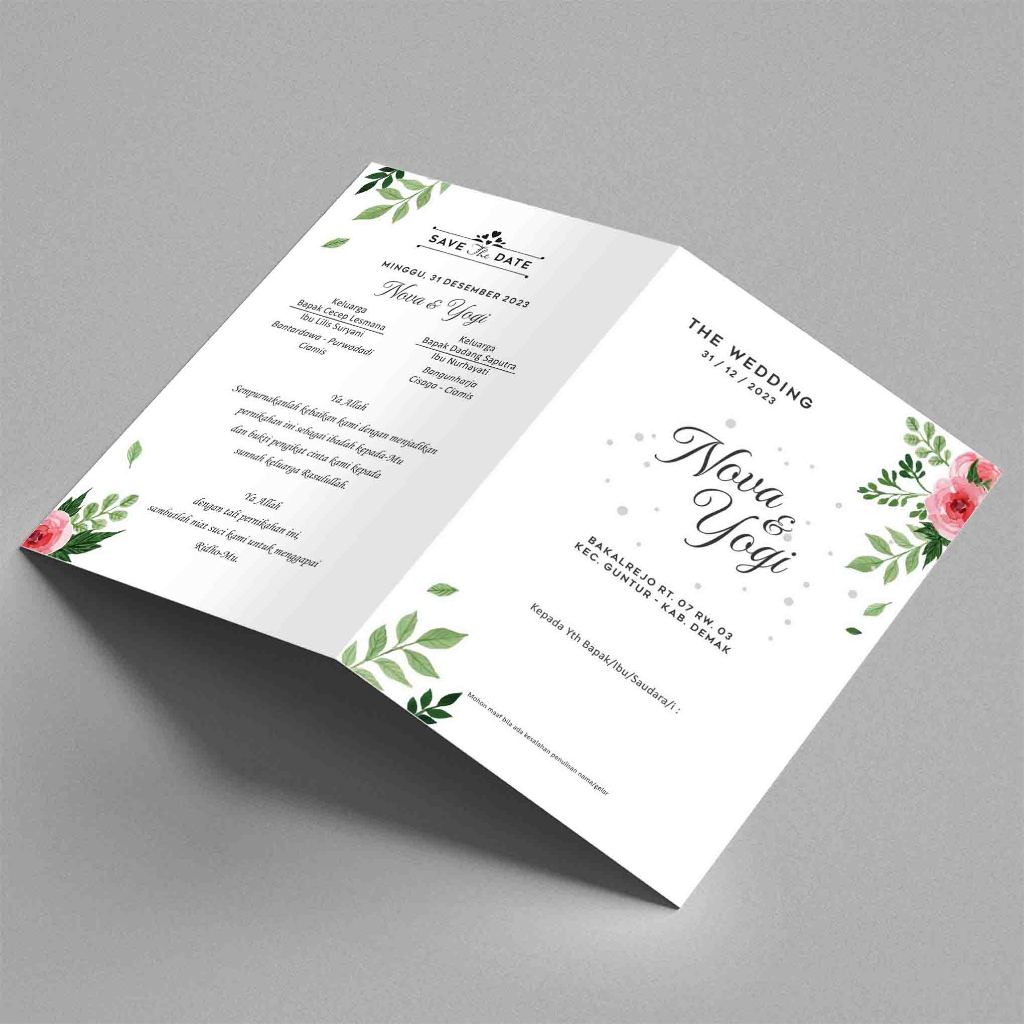Undangan Pernikahan Foto Aaesthetic Elegant Murah