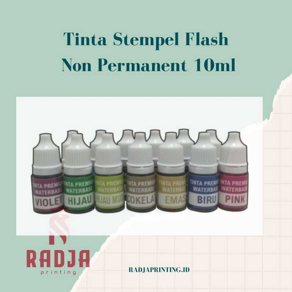 

Tinta Stempel Flash Non Permanent ukuran 10ml