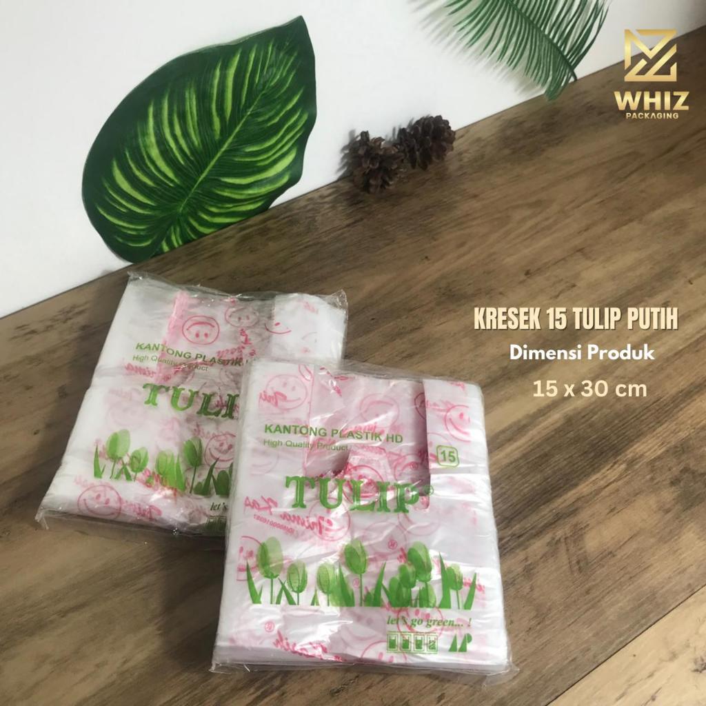 Kresek Terima Kasih HD uk 15 merk Tulip Kresek Bening Smile Murah