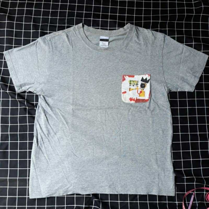 t-shirt jean michel basquiat jmb pocket