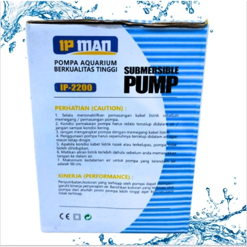 Pompa Aquarium kolam kecil  IP MAN IP 2200