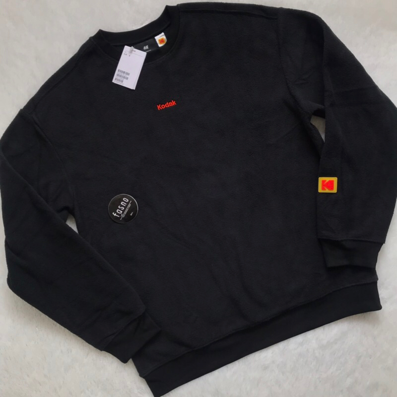[NEW & ORIGINAL] "H&M x KODAK" Mens Crewneck Black. #SPECIALCOLLABS FULL TAG & LABEL 