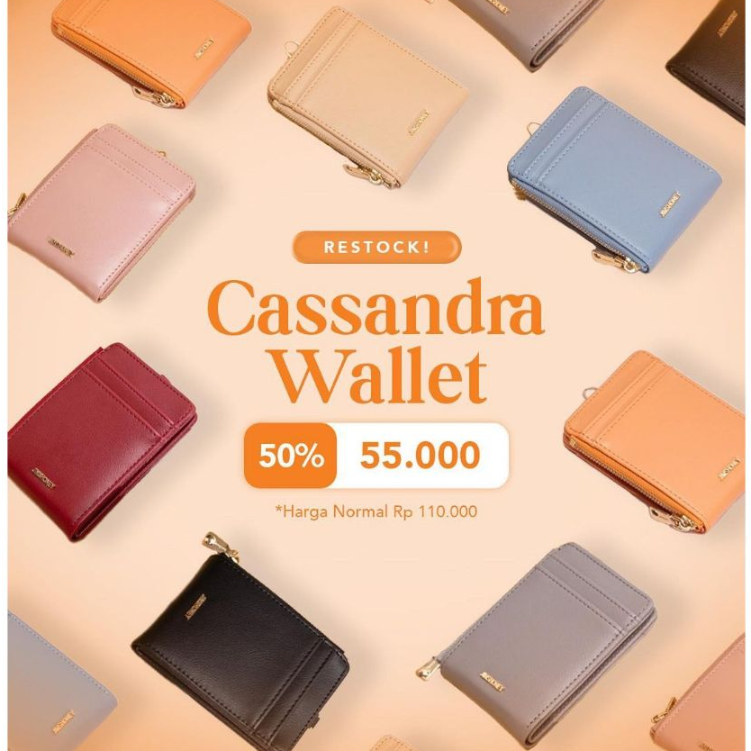 

CASSANDRA WALLET JIMS HONEY DOMPET LIPAT LANYARD WANITA