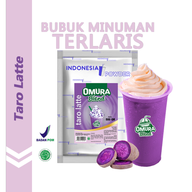 

OMURA Blend Bubuk Minuman Premium Rasa Taro Latte Powder Drink 500 GR Omura Powder