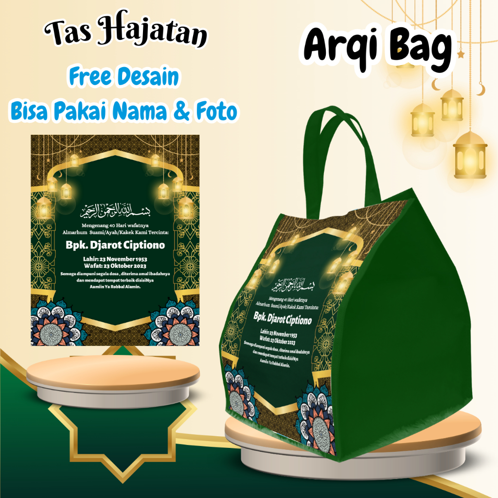 

50 Tas Hajatan Mewah Elegan Mengenang Wafat 40 100 1000 Hari Kotak Nasi Goodiebag