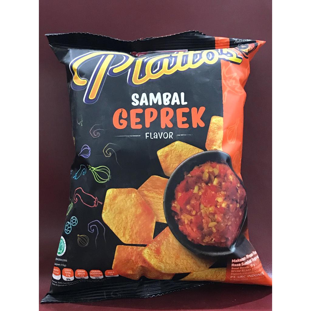 

Piattos Rasa Sambal Geprek 35g - Keripik Piattos Sambal Geprek Pedas