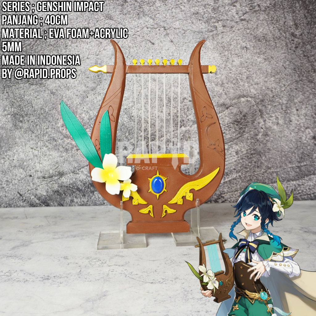 Venti Lyra Genshin Impact For Cosplay Prop